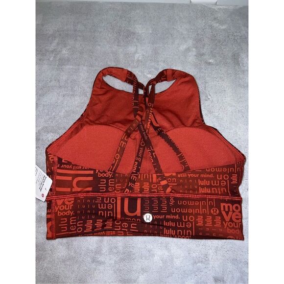 New! Lululemon Energy High Neck Bra Black Women’s 6 - Picture 5 of 9